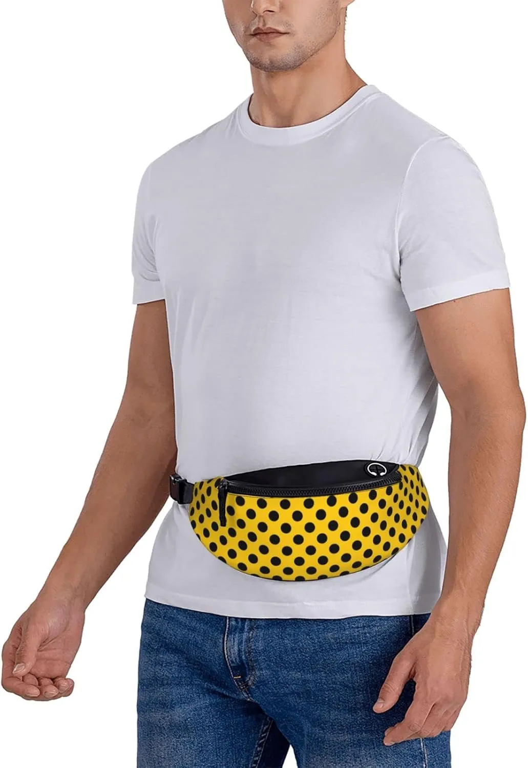 Polka Dots Fanny Waist Bag Pack Casual Chest Bag Waist Packs Everywhere Belt Bag Sling Bag for Women Men