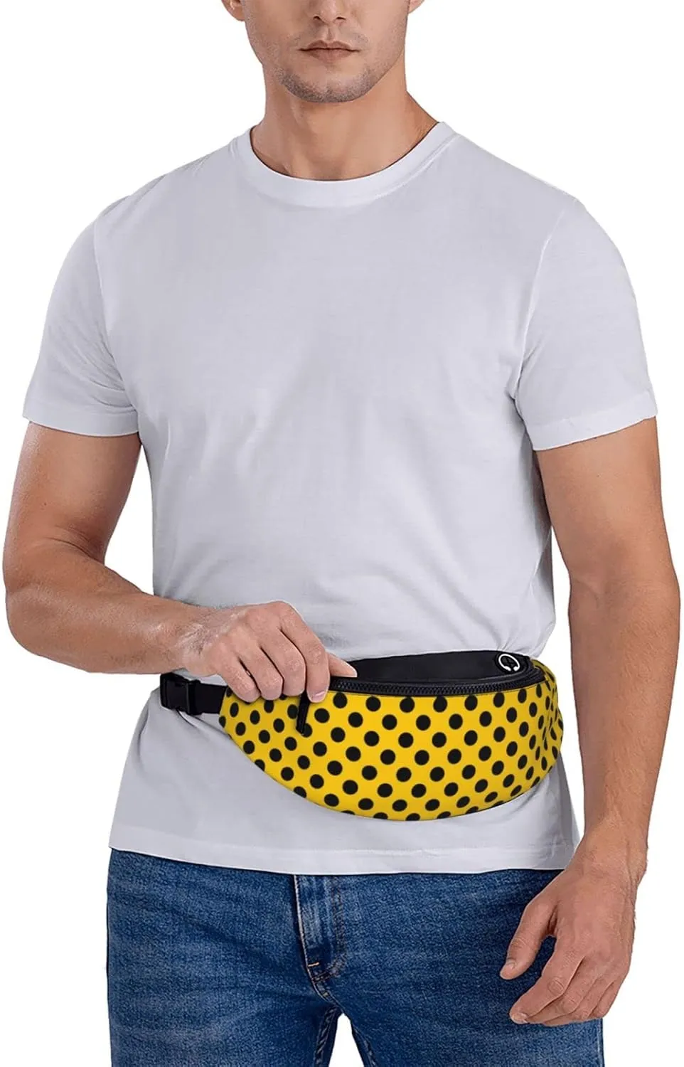 Polka Dots Fanny Waist Bag Pack Casual Chest Bag Waist Packs Everywhere Belt Bag Sling Bag for Women Men