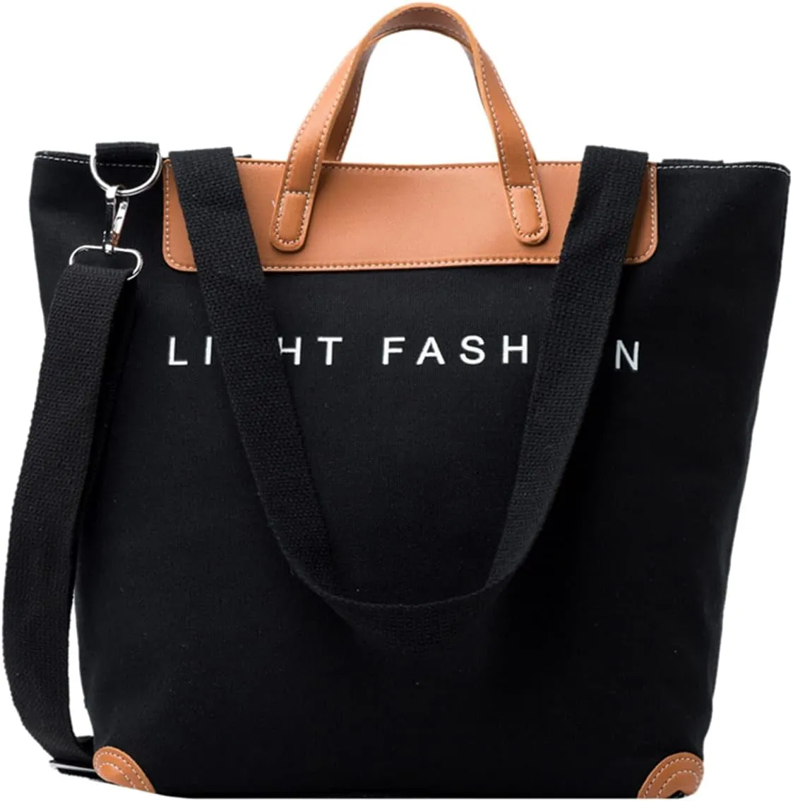 PORRASSO Women Shoulder Bag Casual Handbag Ladies Large Crossbody Bag Canvas