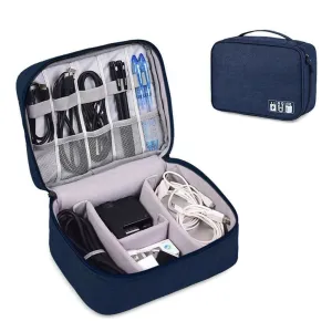 Portable Gadget Pouch Zippered External Hard Drive Waterproof Travel Electronic Organizer Case