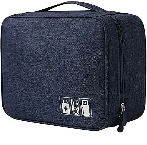 Portable Gadget Pouch Zippered External Hard Drive Waterproof Travel Electronic Organizer Case