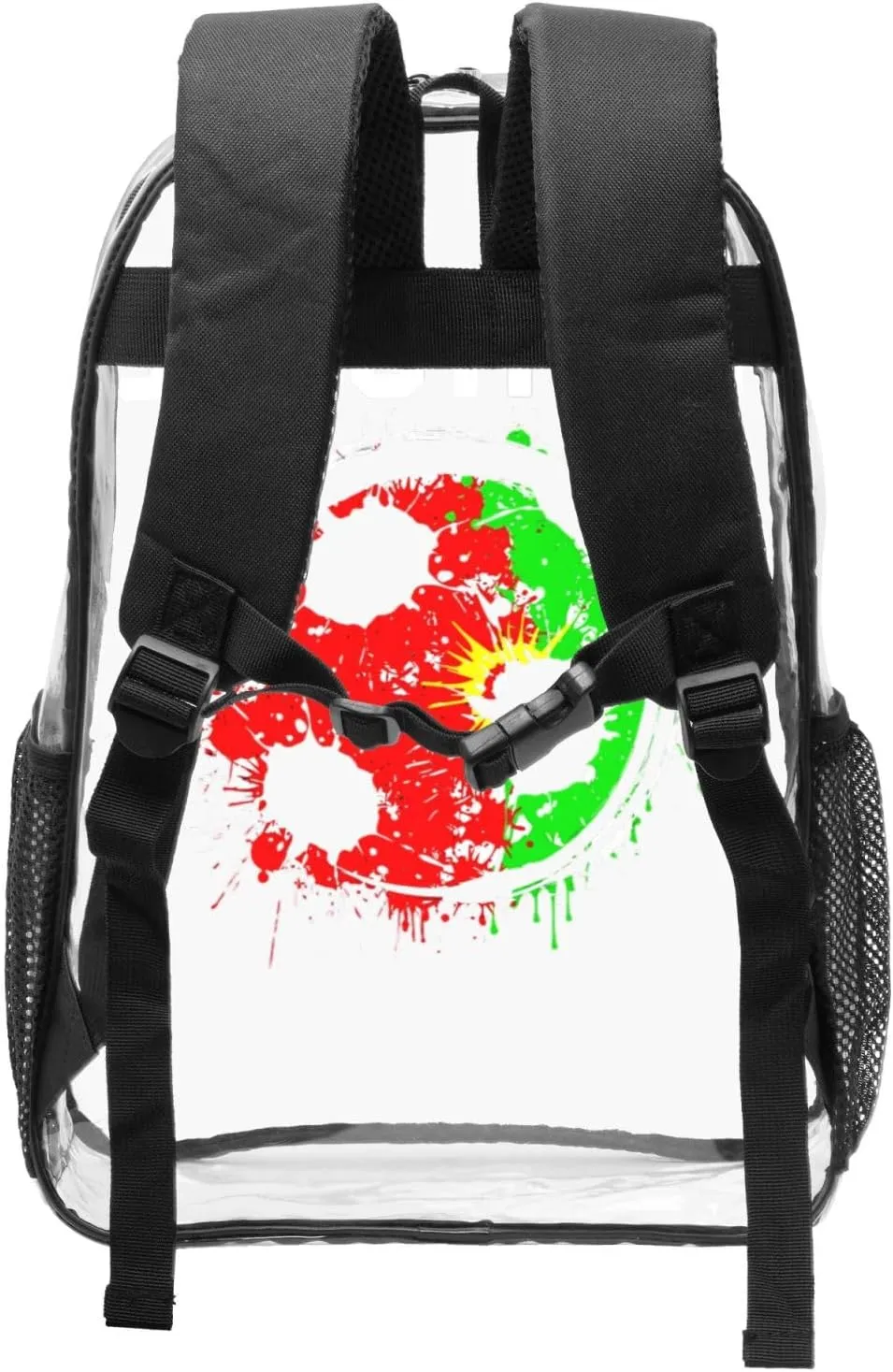Portugal Soccer Portuguese Football Flag 16 Inch Clear PVC Backpacks Transparent Backpack Multipurpose Double Shoulder Bag for Men Women Gifts
