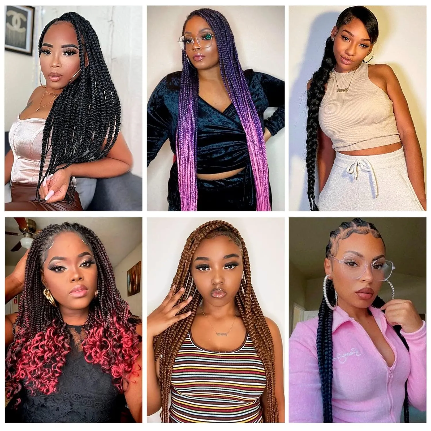 Pre-stretched Braiding Hair - 26 Inch 8 Packs Brown Super Long Braiding Hair For Twist or Box Braids, Yaki Texture Hot Water Setting Synthetic Braiding Hair Extensions (26 Inch, #30-8P)