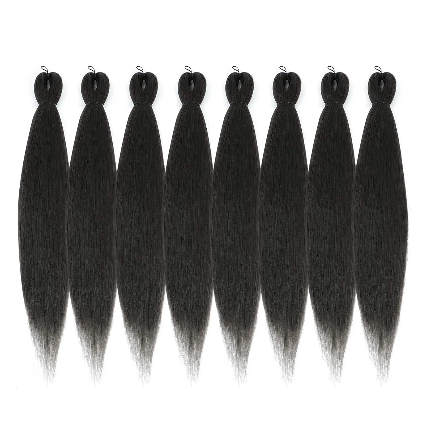 Pre-stretched Braiding Hair - 26 Inch 8 Packs Light Brown Super Long Braiding Hair For Twist or Box Braids, Yaki Texture Hot Water Setting Synthetic Braiding Hair Extensions (26 Inch, #4-8P)