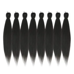 Pre-stretched Braiding Hair - 26 Inch 8 Packs Light Brown Super Long Braiding Hair For Twist or Box Braids, Yaki Texture Hot Water Setting Synthetic Braiding Hair Extensions (26 Inch, #4-8P)