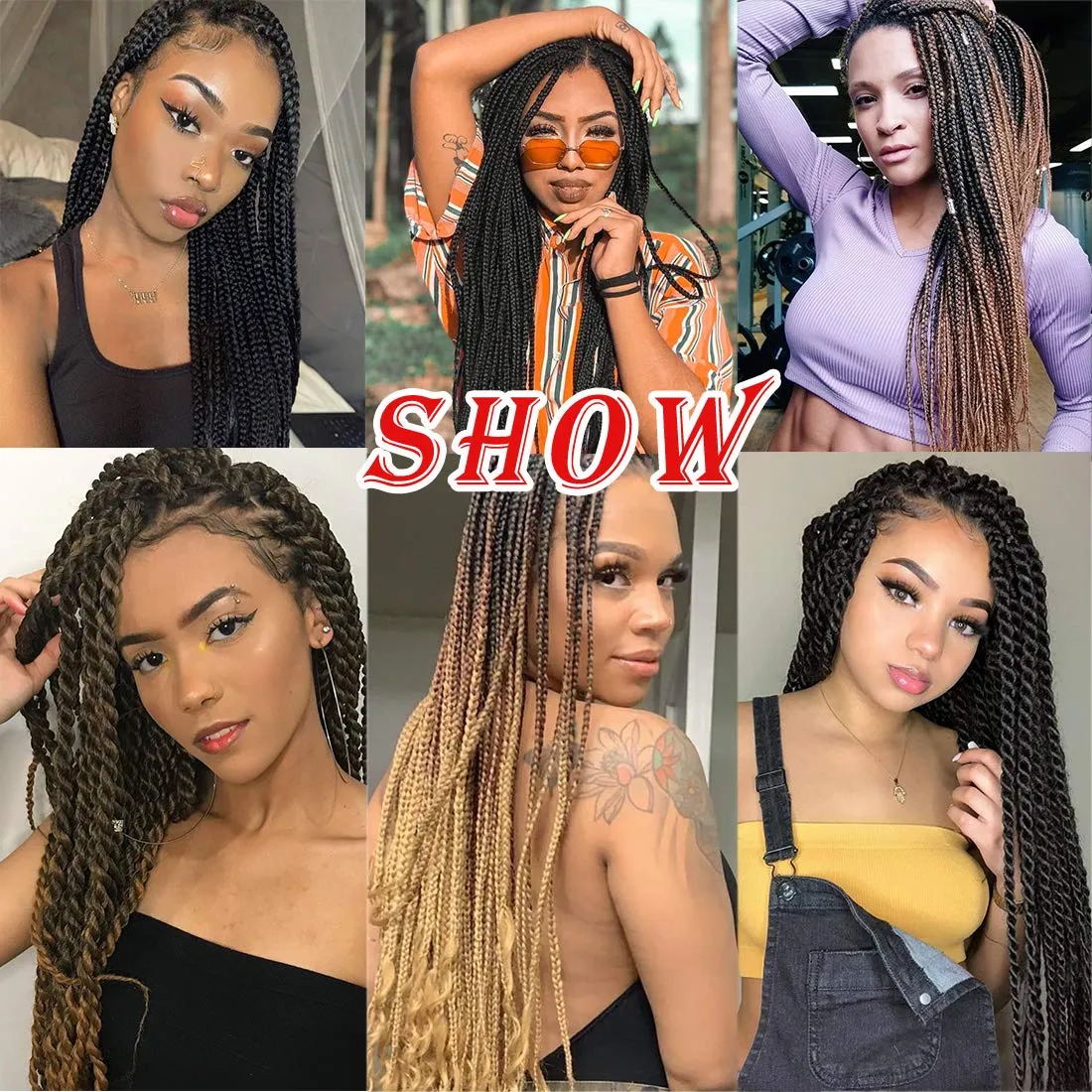 Pre-stretched Braids Hair 26 Inch 8 Packs Professional Itch Free Hot Water Setting Synthetic Fiber Ombre Yaki Texture Braid Hair Extensions 1B-27