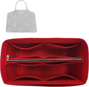 Premium Purse Organizer compatible with Lv Petit/Grand Palais Bag Organizer Insert - Handmade 2mm Felt Liner, Perfect Fit Double-Layered Base (Black, For Petit Palais)
