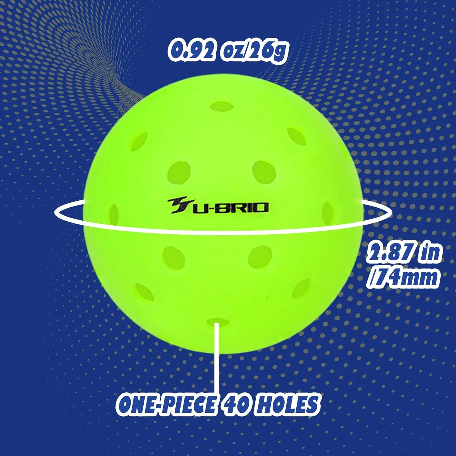 Pro-Grade 40-Hole One-Piece Outdoor Pickleball Balls 3/4/12 Pack - Pro-Player Tested with Wind-Resistant Design, High-Visibility & 300  Hit Durability for Competitive Play