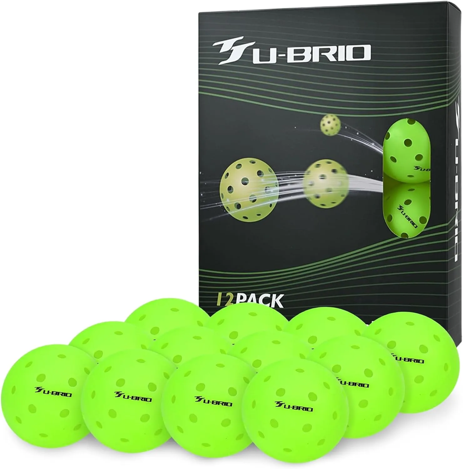 Pro-Grade 40-Hole One-Piece Outdoor Pickleball Balls 3/4/12 Pack - Pro-Player Tested with Wind-Resistant Design, High-Visibility & 300  Hit Durability for Competitive Play