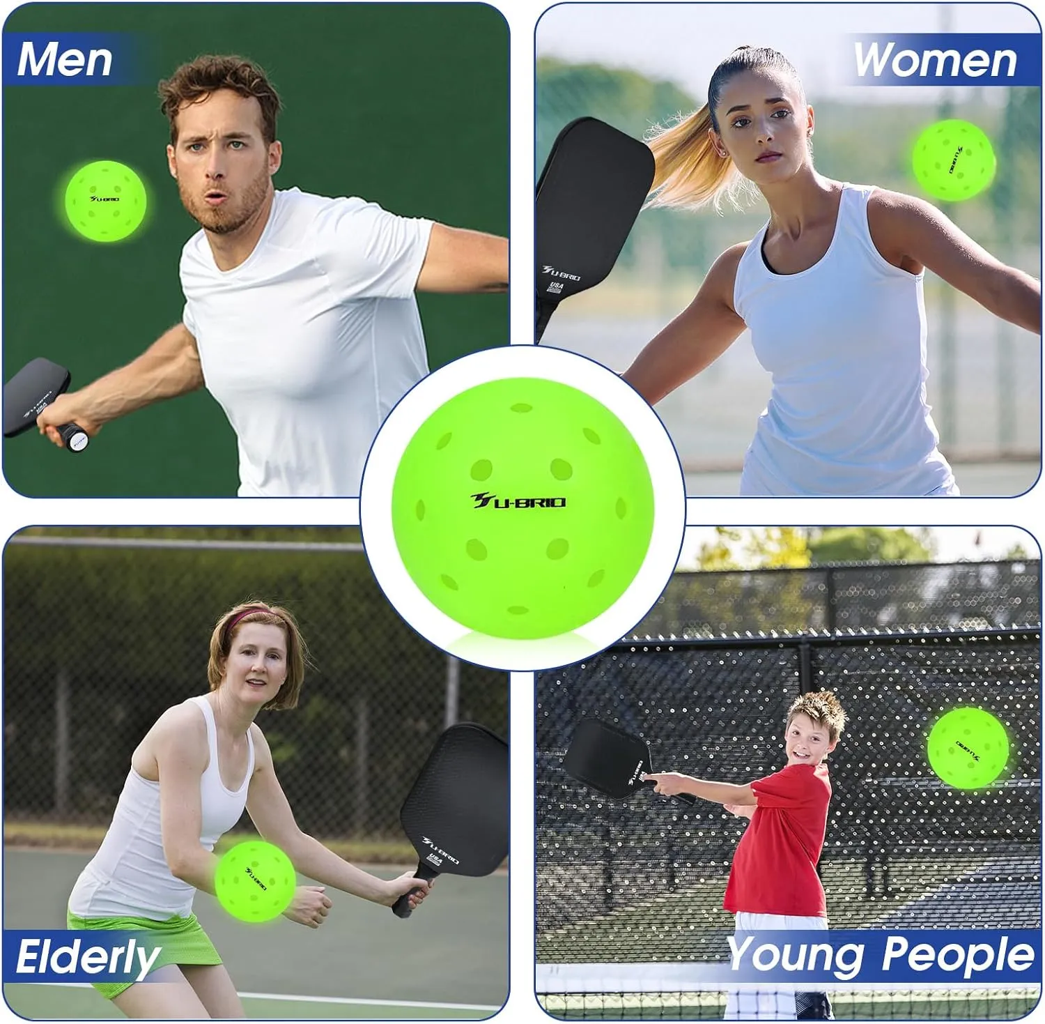 Pro-Grade 40-Hole One-Piece Outdoor Pickleball Balls 3/4/12 Pack - Pro-Player Tested with Wind-Resistant Design, High-Visibility & 300  Hit Durability for Competitive Play