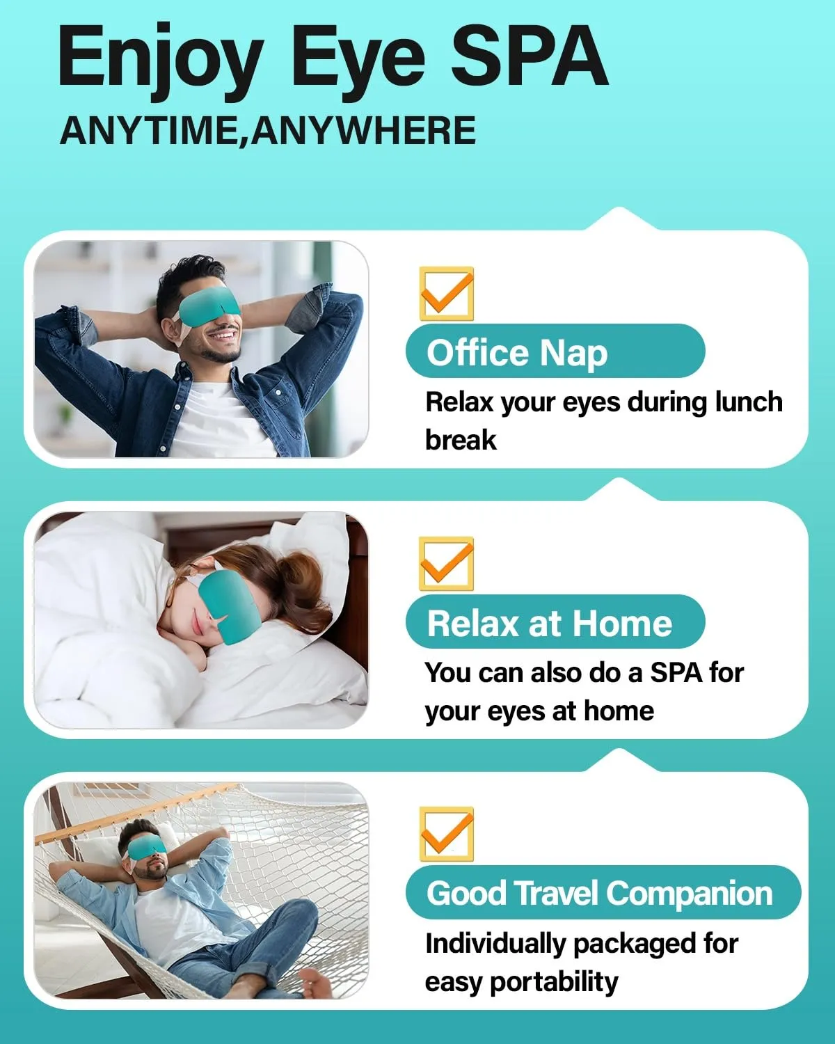 ProCIV 16 Packs Steam Eye Mask Lutein, Heated Eye Masks Relaxing Gifts for Women Soothing Eye Fatigue Hot Sleep Mask, Warm Eye Compress for Dry Eyes, Disposable Eye Mask for Travel Essentials