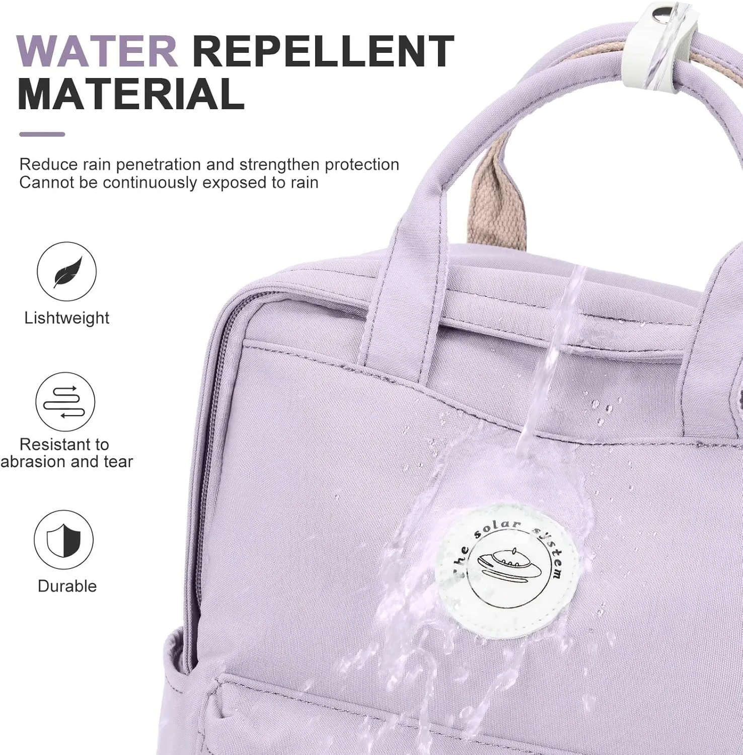 Purple Lightweight Basic Backpack for High School,College Bookbag for Womens,Travel Laptop Backpacks for Teen Girls,School Bag Casual Daypack