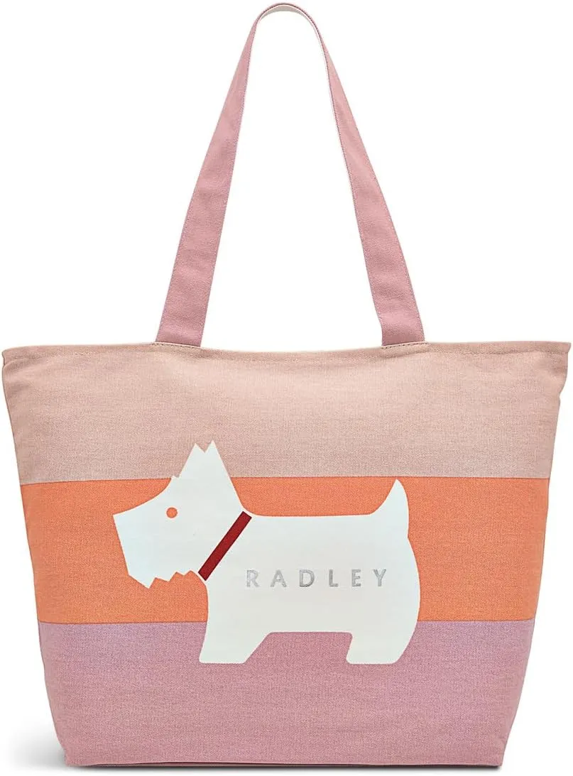RADLEY London Heritage Dog Stripe - Responsible - Large Ziptop Tote Bag