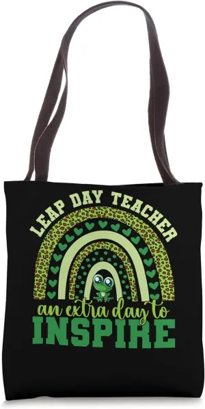 Rainbow Leap Day Teacher Teaching Feb February 29th Educator Tote Bag