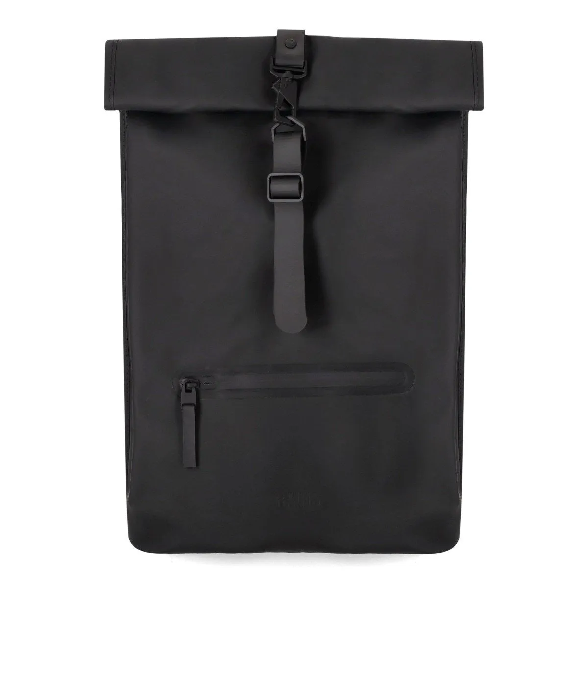 Rains Black Rolltop Backpack