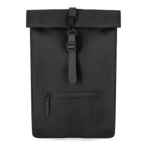 Rains Black Rolltop Backpack