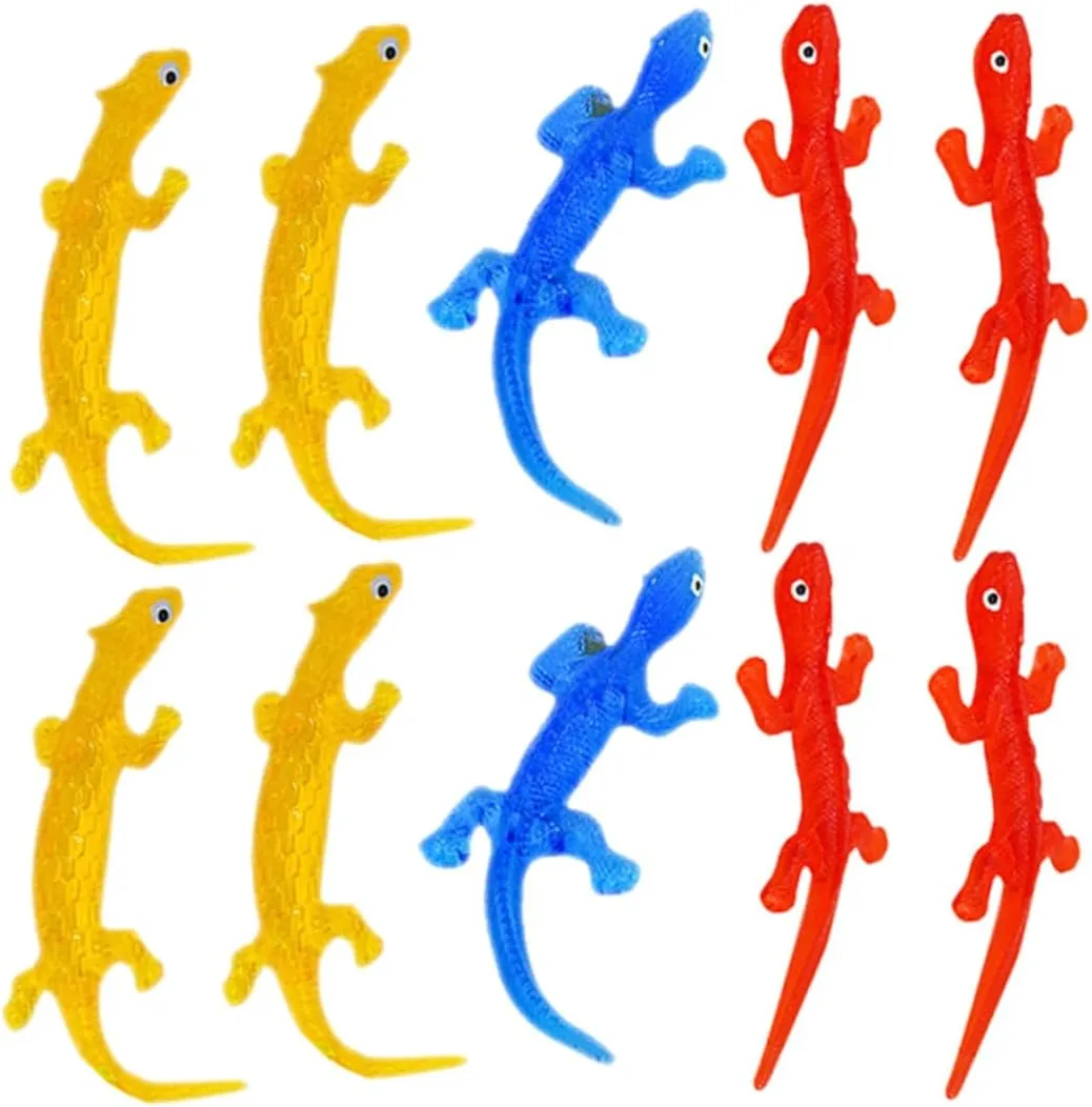 Realistic Stretchy Lizard 10 Pack Lizard Shape Stretcher for Birthday Parties Office Play
