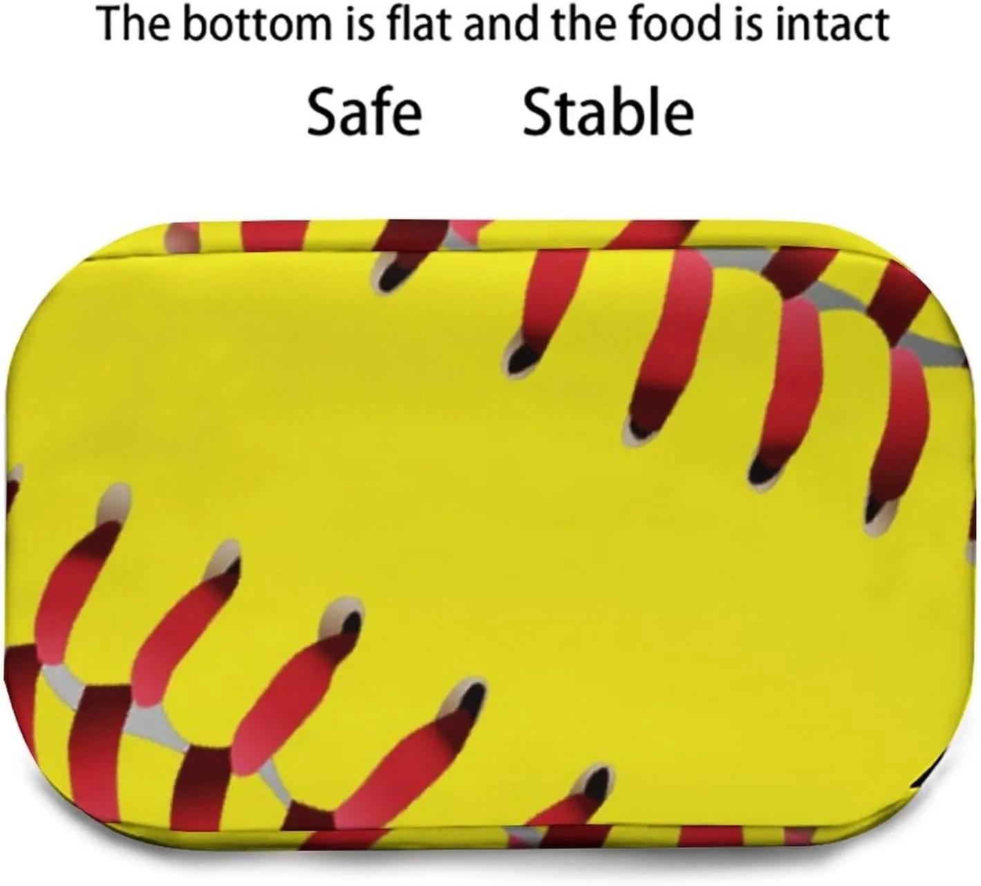 Red Line Yellow Softball Adjustable Shoulder Strap Insulated And Leak Proof Premium Lunch Bag Unisex