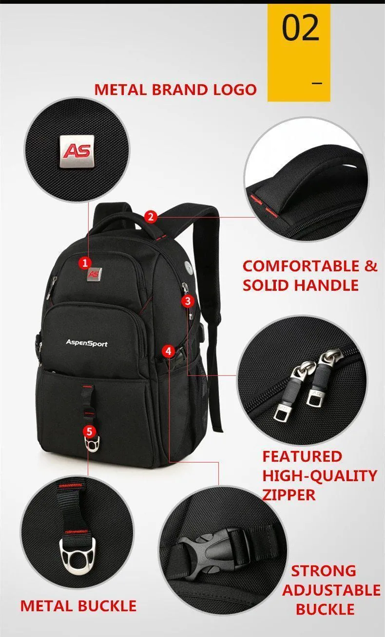 Resistant Men's 5-star customer support Flawless Charging Backpack Water with USB &amp