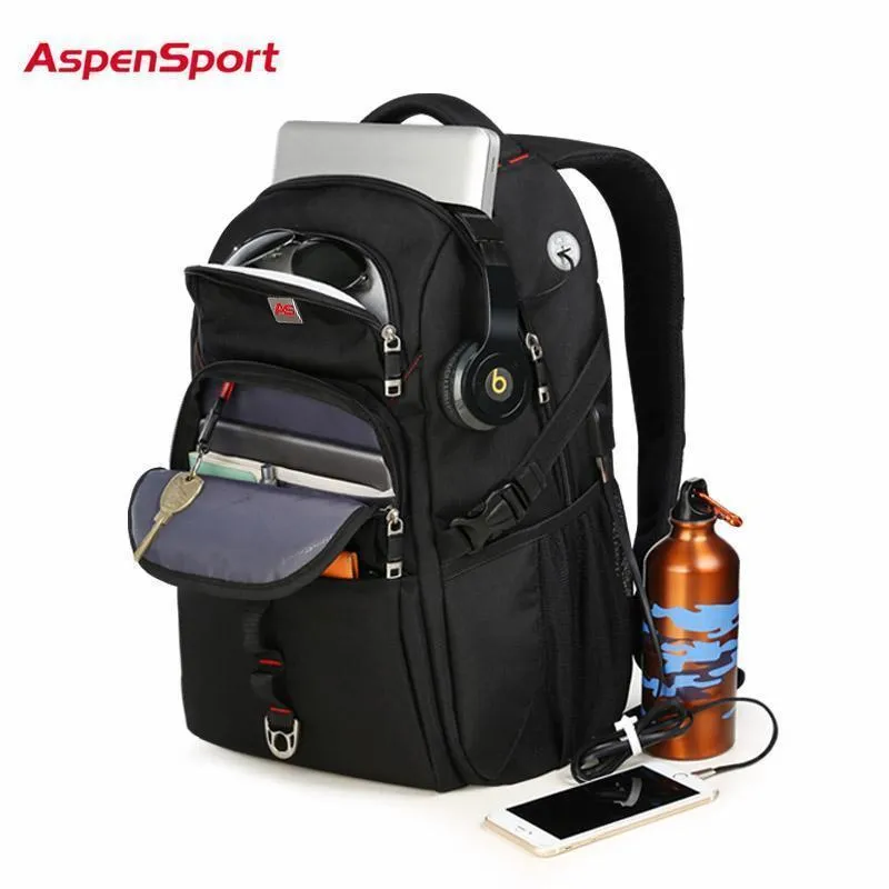 Resistant Men's 5-star customer support Flawless Charging Backpack Water with USB &amp