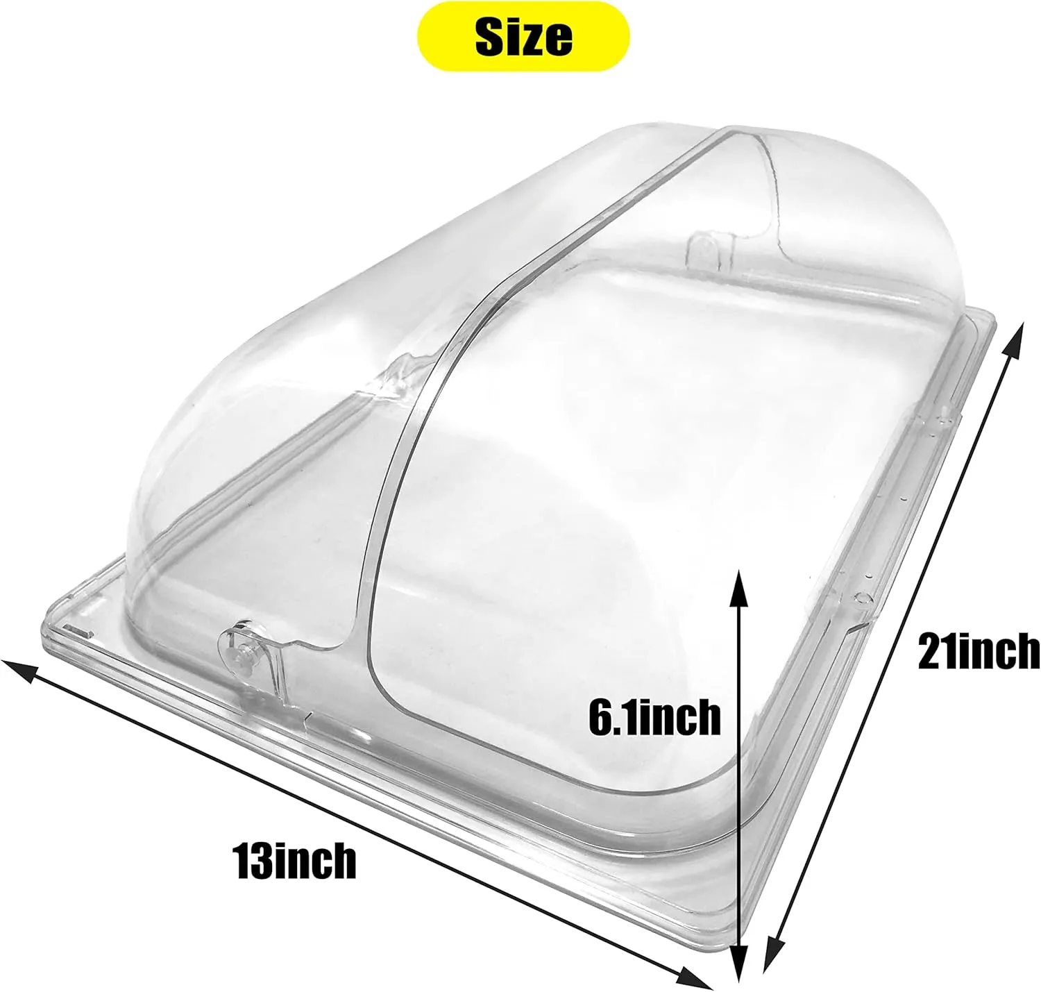 Roll Top Chafing Dish Chafing Dishes for Buffet Clear Plastic Chafing Dish Cover Full Size Pastry Cake Cupcake Bakery Butter Cheese Food Cover Waterproof Lid, 6 Packs