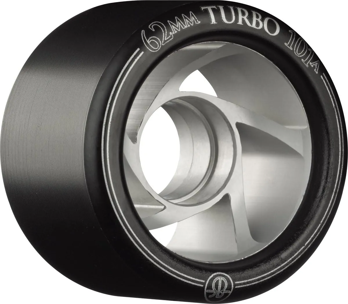 Rollerbones Turbo Speed/Derby Roller Skate Wheels w/Clear Aluminum Hub (8 Packs)