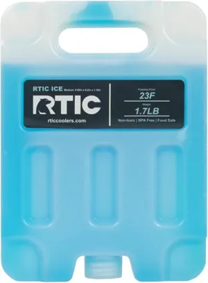 RTIC Refreezable Reusable Cooler Ice Packs Cold Ice Chest Pack Long-Lasting Break-Resistant for Food, Drink, Travel and Storage, 2 Pack