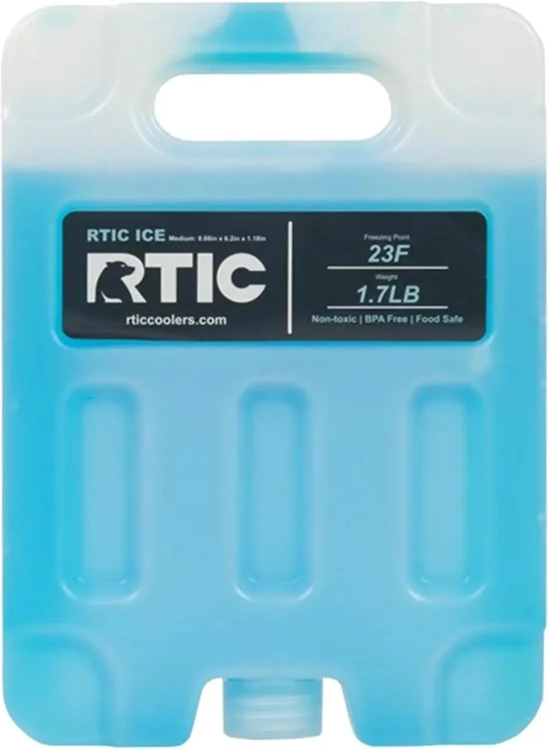 RTIC Refreezable Reusable Cooler Ice Packs Cold Ice Chest Pack Long-Lasting Break-Resistant for Food, Drink, Travel and Storage, 2 Pack