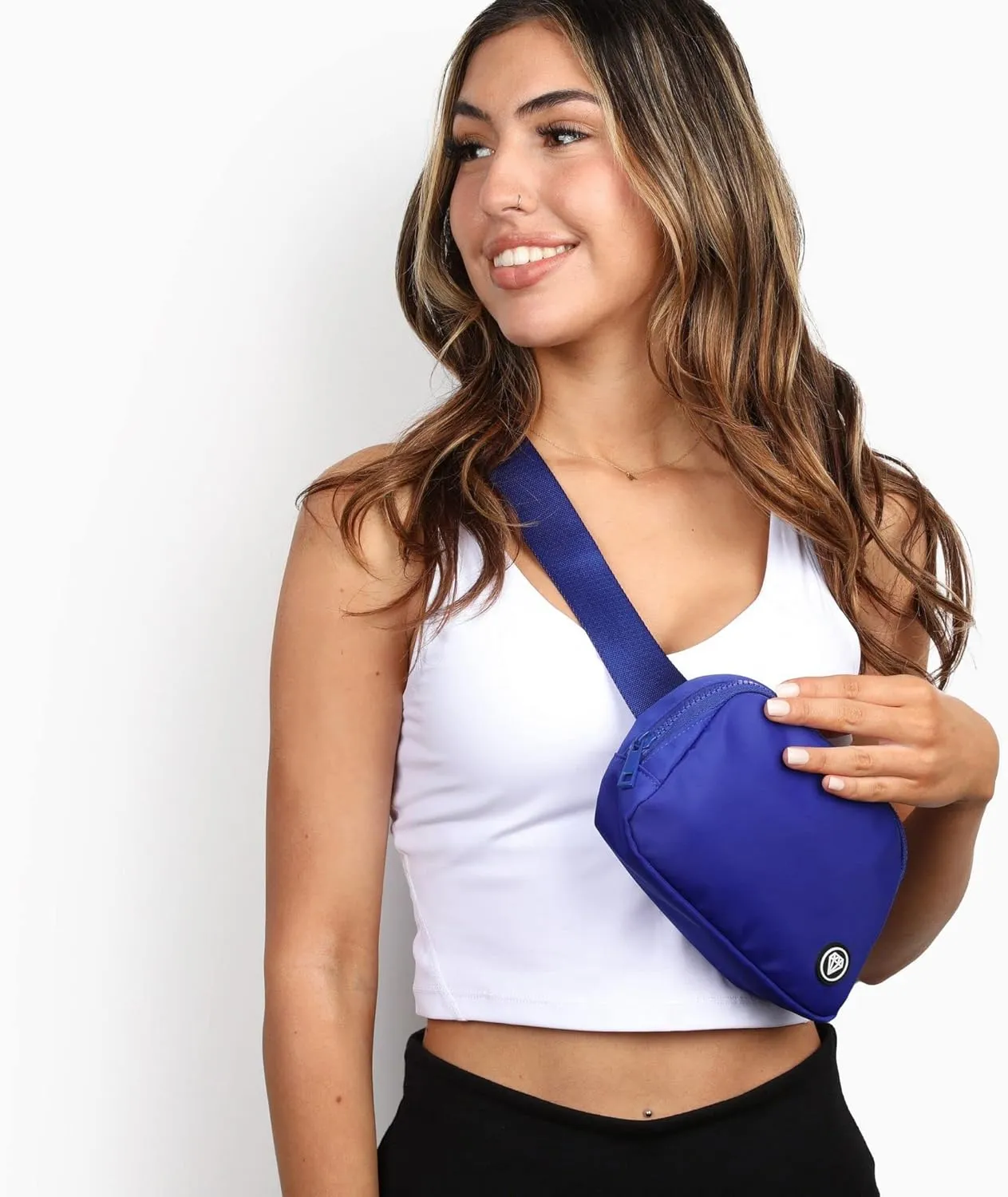 Rubina Anywhere Belt Bag | Cross Body Bag for Women | Adjustable Fanny Pack| Unisex Hip Waist Pack for Hiking, Workout, Running, Traveling Essentials, Music Festival | Beach Must Haves | Cosmic Blue