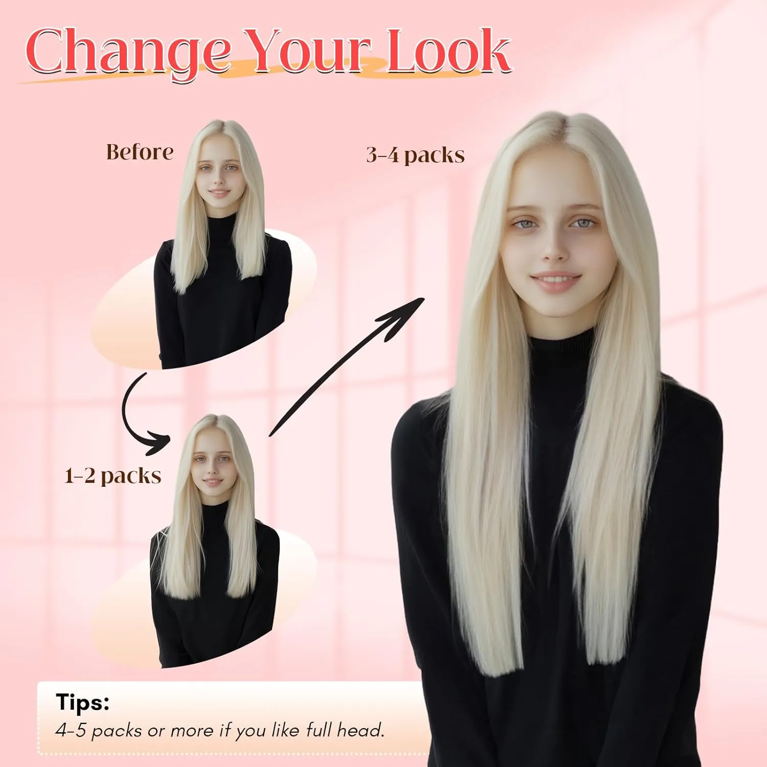 S-noilite U Tip Hair Extensions Human Hair Upgraded Micro Ring K Tip Hair Extensions Pre Bonded Nail Tip Keratin 50g/50 Stands 50g/50 Stands 14 Inch Platinum Blonde
