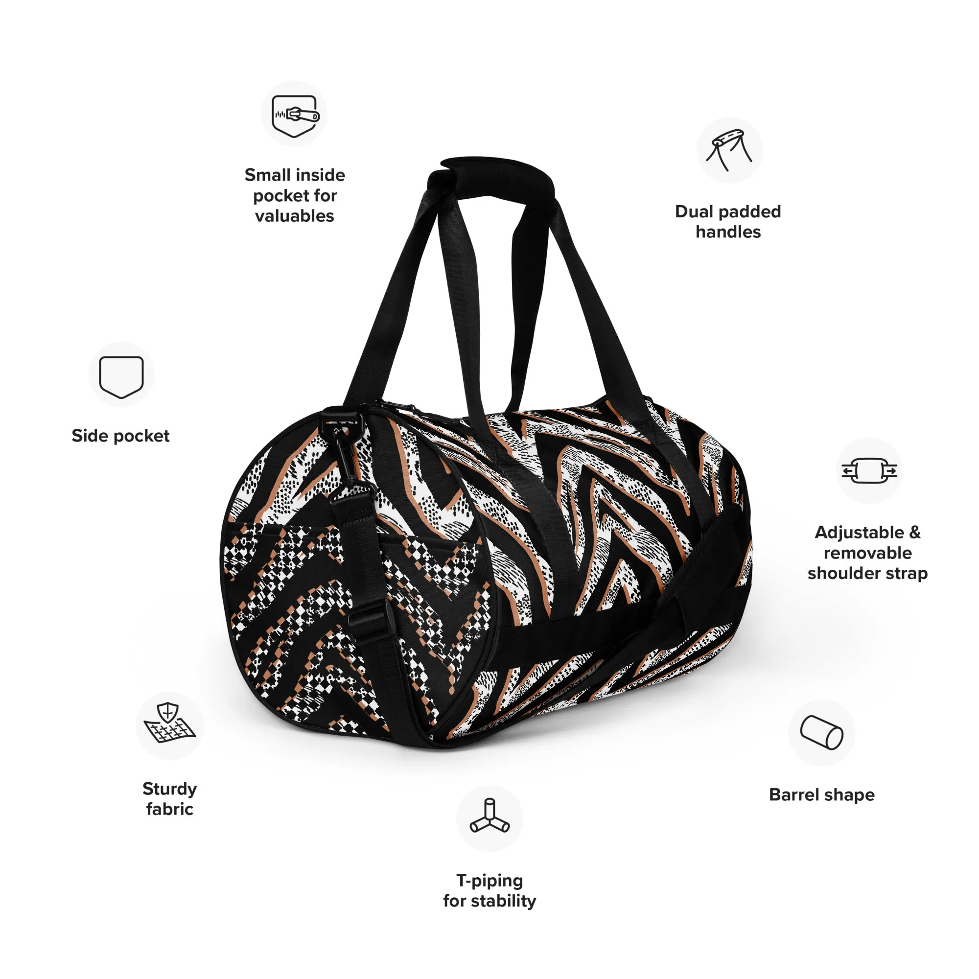 SAFARI - All-over print gym bag