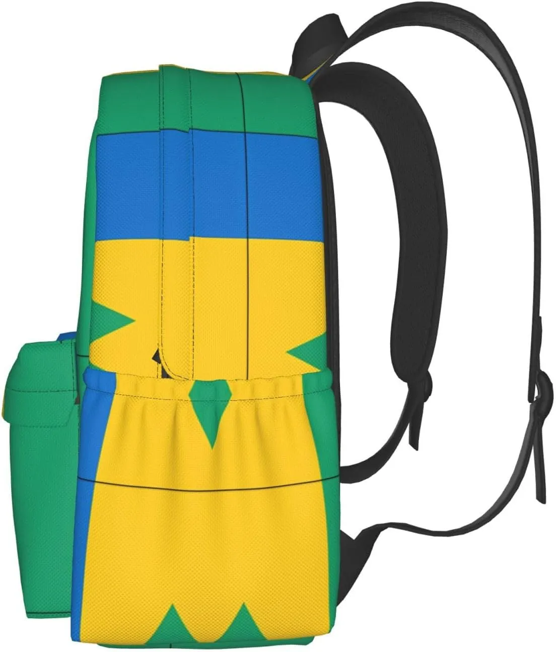Saint Vincent Grenadines Flag Casual Backpack Large Capacity Travel Backpacks Laptop Daypack Commuter Rucksack Adjustable Strap Sports Bags for Hiking Biking