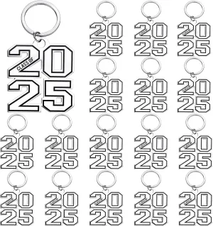 Sasylvia 16 Pcs Graduation Gifts for Him Her Class of 2025 Gifts for College Seniors 2025 Keychain Gift for Graduates Middle High School Student Grad PhD Master Nurse Son Daughter Teen Boys Girls