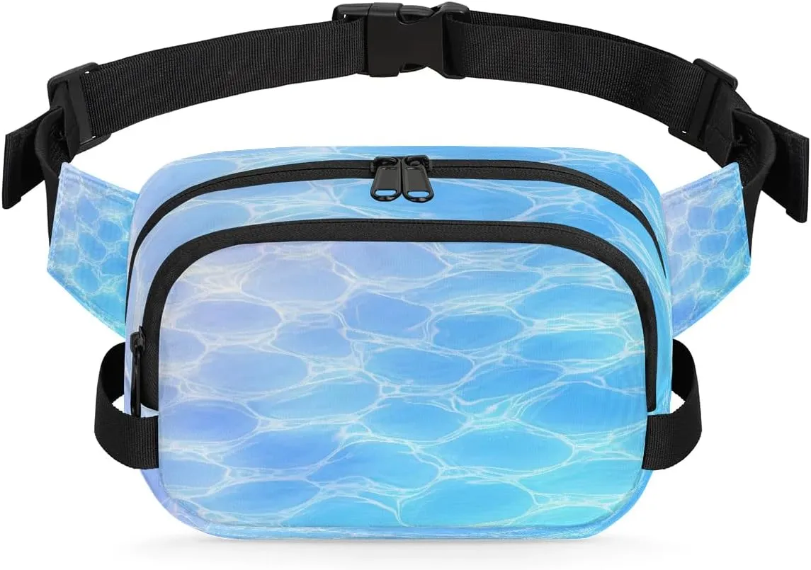 Seawater Patterns Fanny Pack for Men Women Waist Bag Crossbody Hip Bum Bag Belt Bag for Running Hiking Travel Sports