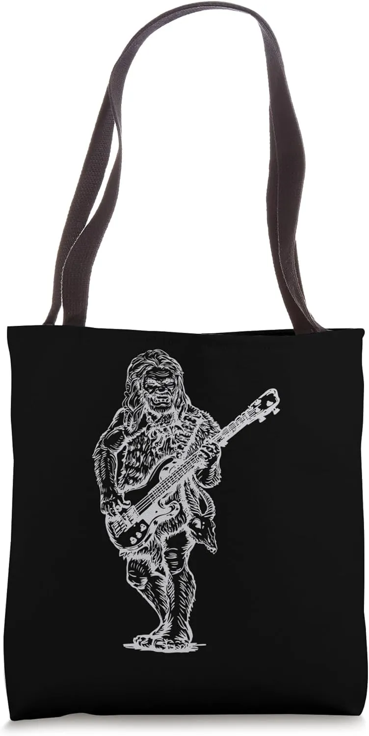 SEEMBO Neanderthal Playing Guitar Guitarist Musician Band Tote Bag