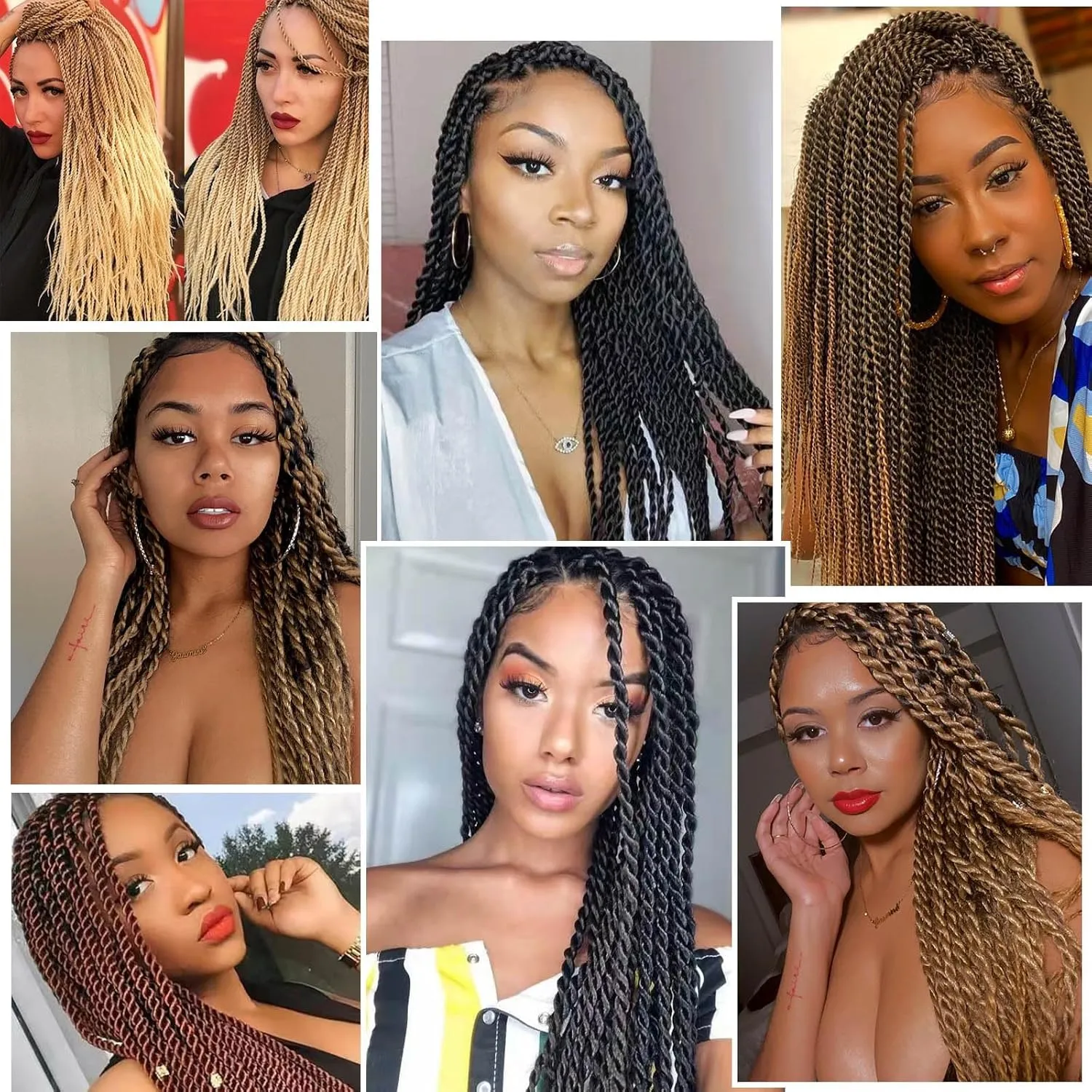 Senegalese Twist Crochet Hair-5 Packs 18 Inch Ombre Red Senegalese Twist Crochet Braids For Women Human Hair,Pre Looped Crochet Braids, Colorful Synthetic Twist Crochet Hair(18in,1B/Red#)