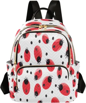 senya Coccinella Septempunctata Women Backpack Purse Travel Daypack Shoulder Bag