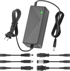 SHNITPWR 42V 2A Electric Scooter Charger for 36V Lithium Battery Razor Scooter Charger 7 in 1 Scooter Fast Charger for Gotrax Razor Ninebot Swagtron Segway Sisigad Xiaomi