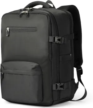SHRRADOO Travel Laptops Backpack for Women Men, Casual Work Bag 17inch Backpack Airline Approved Backpack for Hiking Business (Black)
