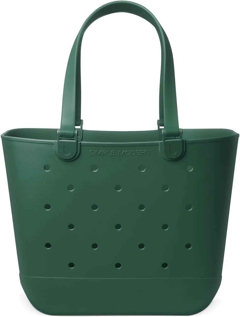 Simple Modern Extra-Large Beach Bag | Waterproof Getaway Rubber Tote with Zipper Pocket for Travel, Pool, Boat, Groceries, Sports | Forest