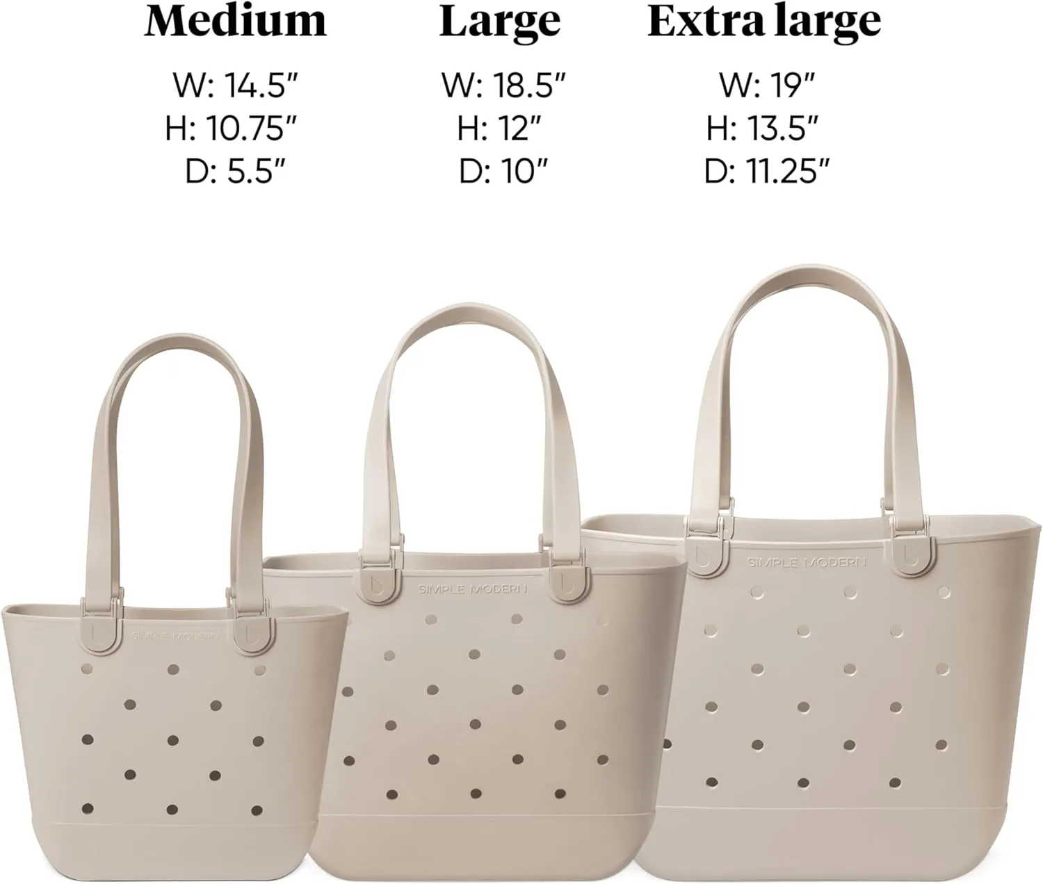 Simple Modern Extra-Large Beach Bag | Waterproof Getaway Rubber Tote with Zipper Pocket for Travel, Pool, Boat, Groceries, Sports | Forest