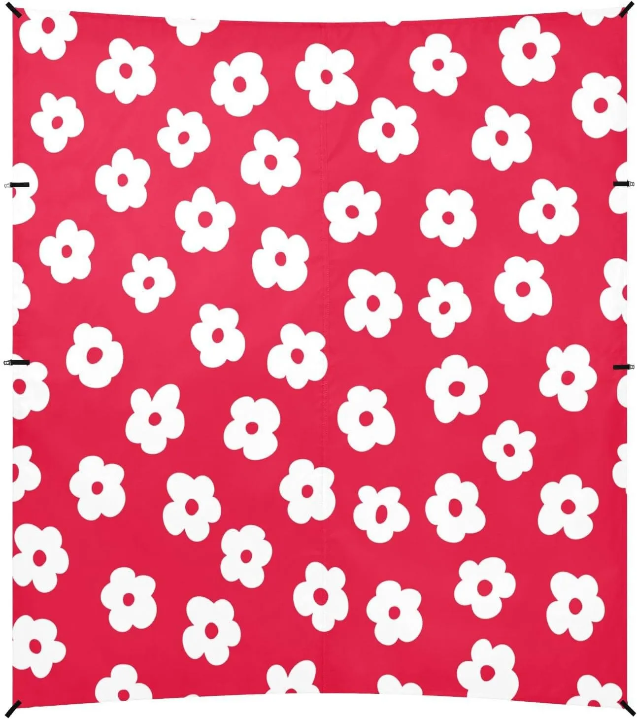 Simple Red Flowers Beach Tent Camping Sun Shelters Portable Outdoor Canopy Sun Shade for Camping Trips Fishing Backyard Fun or Picnics Easy Setup with Carrying Bag