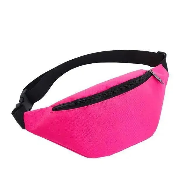 Simple Waterproof Chest Bag Unisex Fanny Pack Ladies Waist Pack Black Retro Style Women's Travel And Outdoor Waist Belt Bag