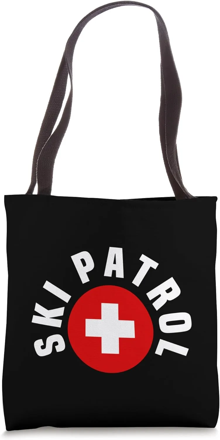 Ski Patrol Pocket Outfit Slope Emergency Skier Safety Skiing Tote Bag
