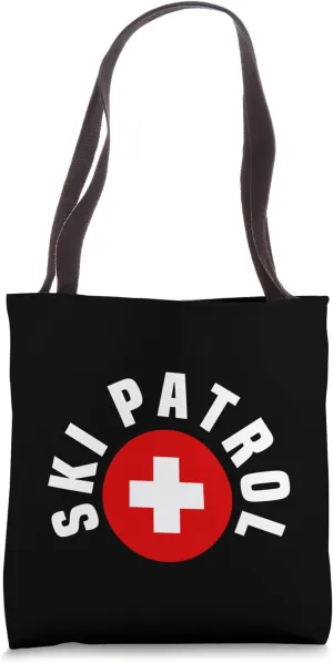 Ski Patrol Pocket Outfit Slope Emergency Skier Safety Skiing Tote Bag