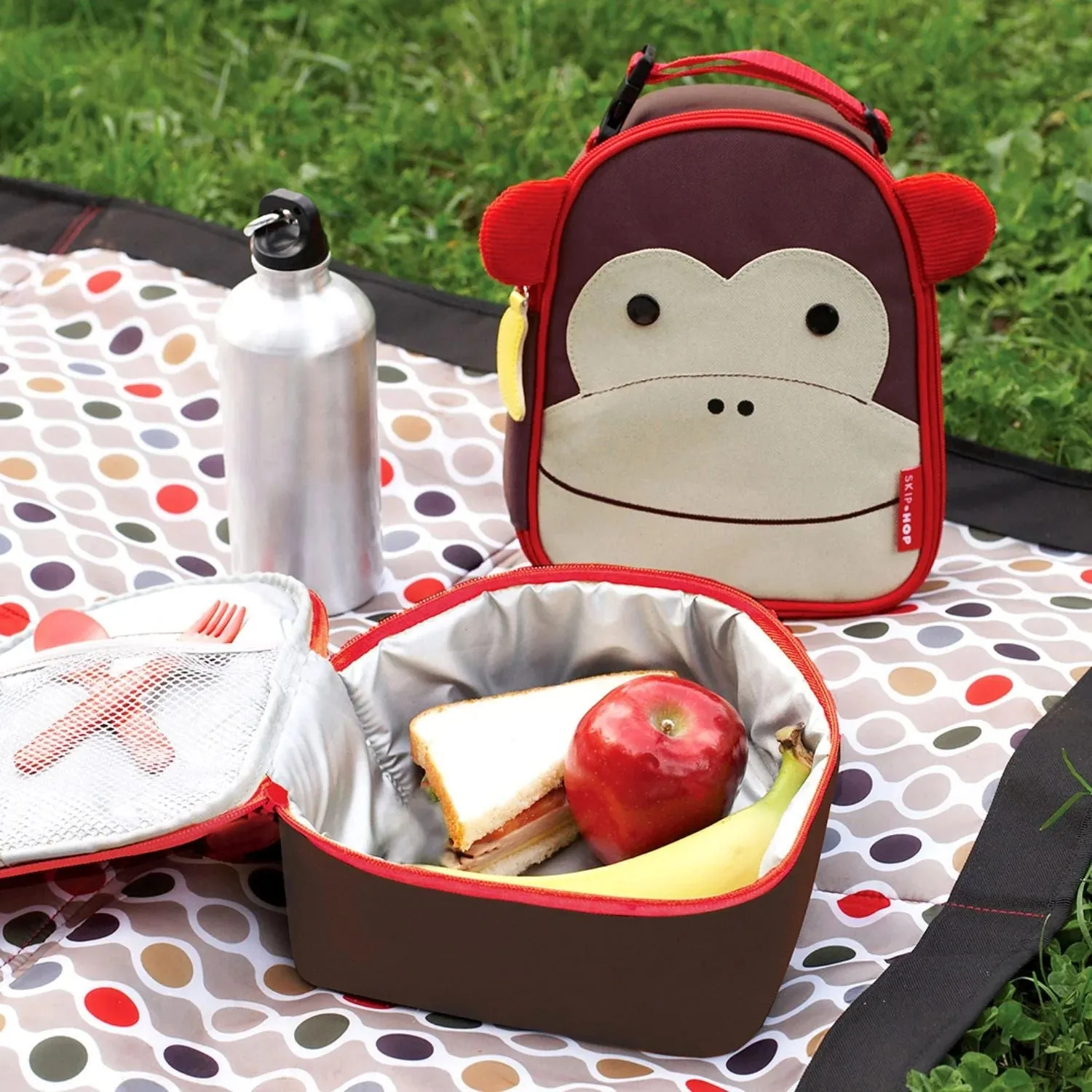 Skip Hop Zoo Lunchie Insulated Kids Lunch Bag, Monkey for Kids Ages 3 