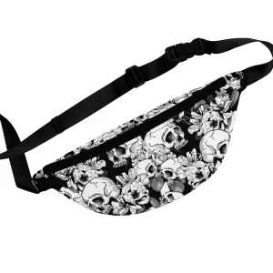 Skulls Floral Fanny Pack