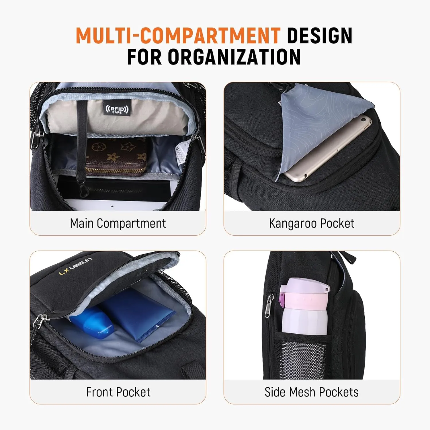 SKYSPER Travel Sling Bag for Men And Women - Small Hiking Crossbody Bags for Mens and Womens - Anti Theft and Waterproof One Strap Shoulder Backpack - Cross Chest Body Back Pack