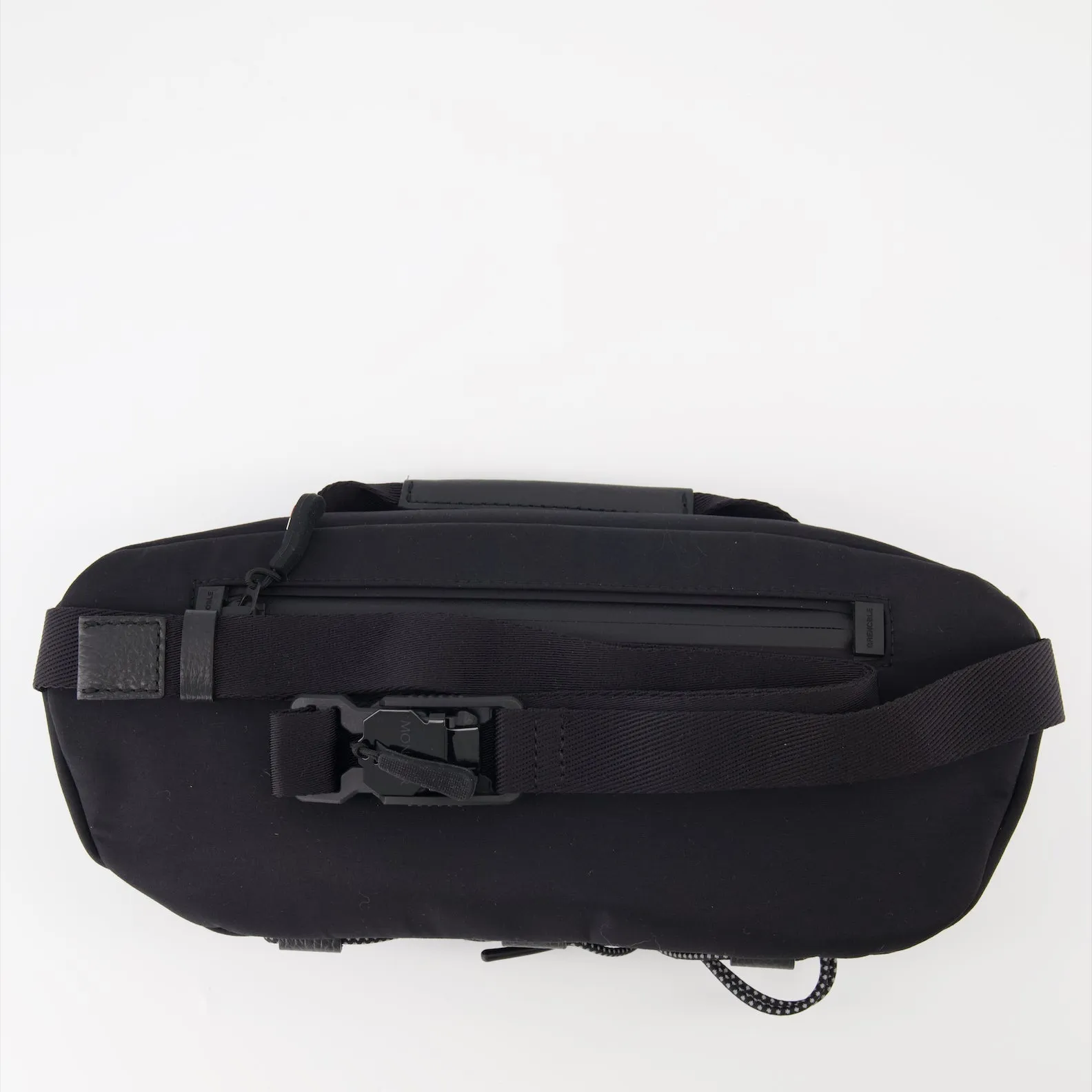 Sleek Black Nylon Belt Bag