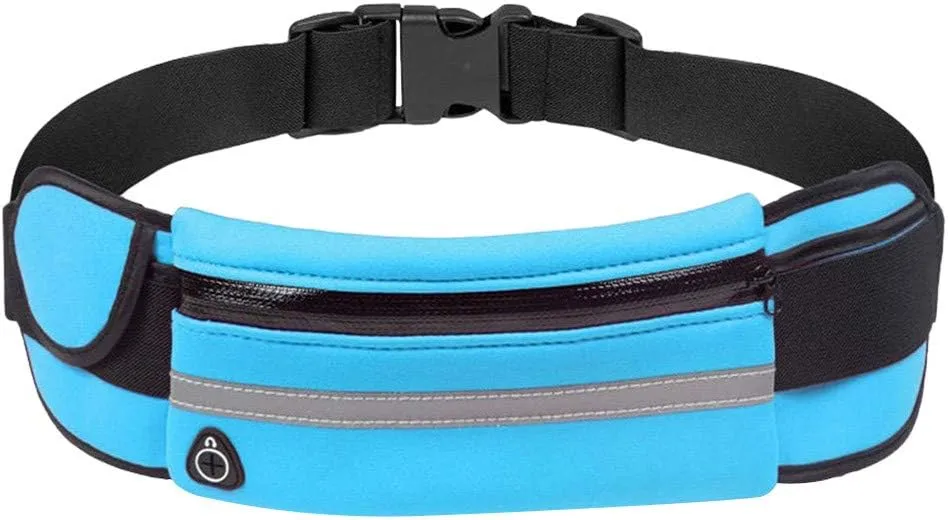 Slim Running Belt, Waterproof Fanny Pack for Men,Phone Holder for Running,Reflective Waist Bag,Runners Belt Pouch,Money Belt,Waist Pack for Camping Running Workout Travel